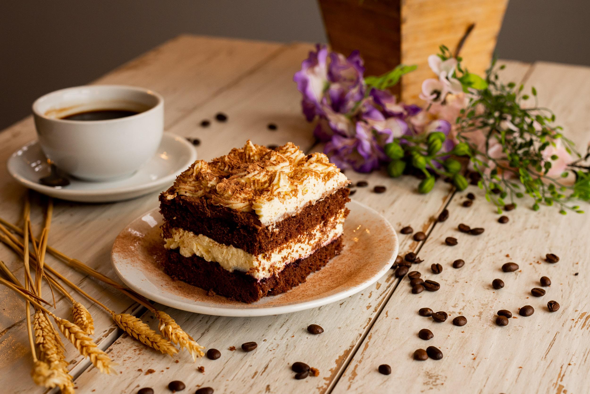 Chocolate Cake with coffee