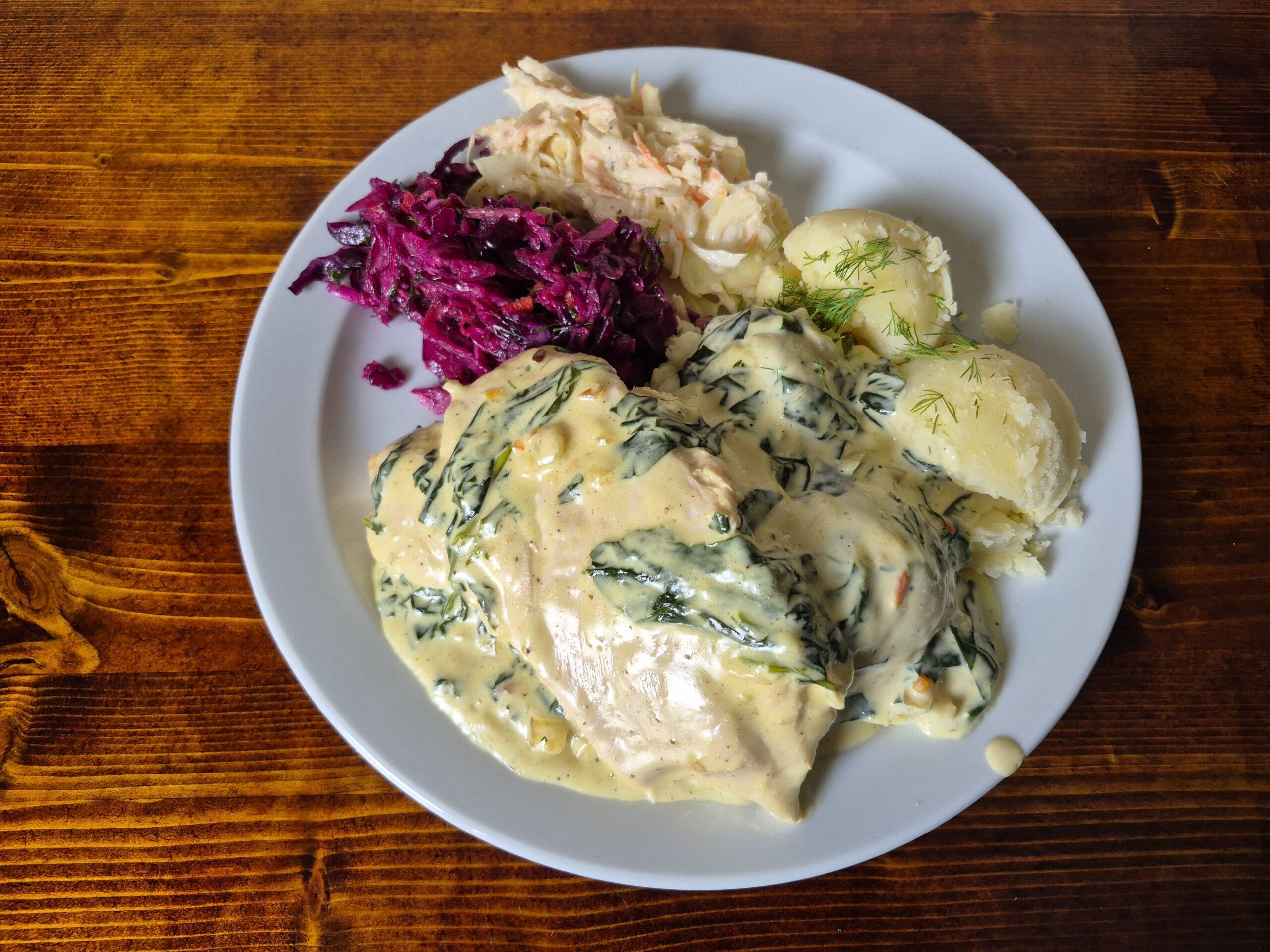 Chicken Fillet with Creamy Spinach Sauce