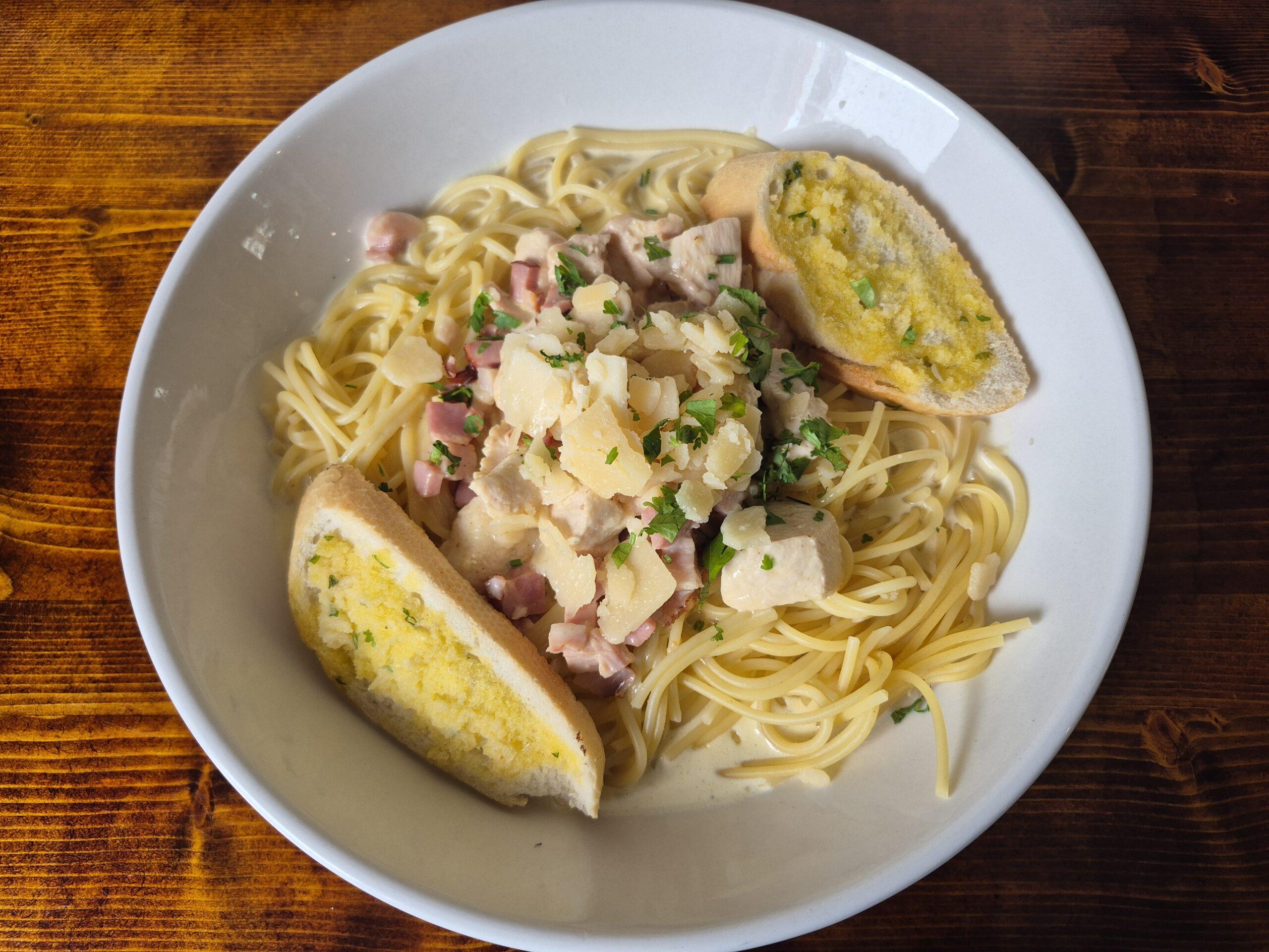 Carbonara with Chicken(M,EG,GL-W,S)