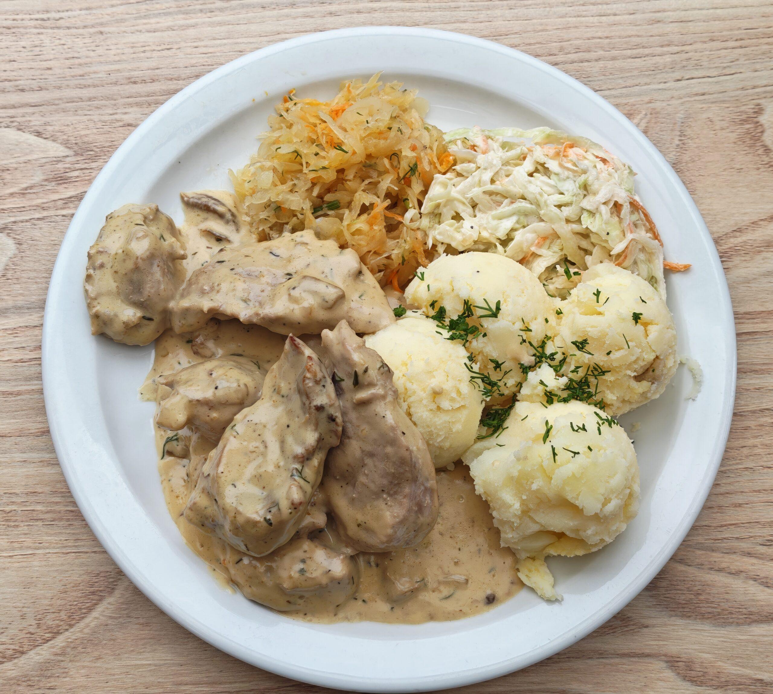 Pork Tenderloin with Wild Mushroom Sauce (M, S)