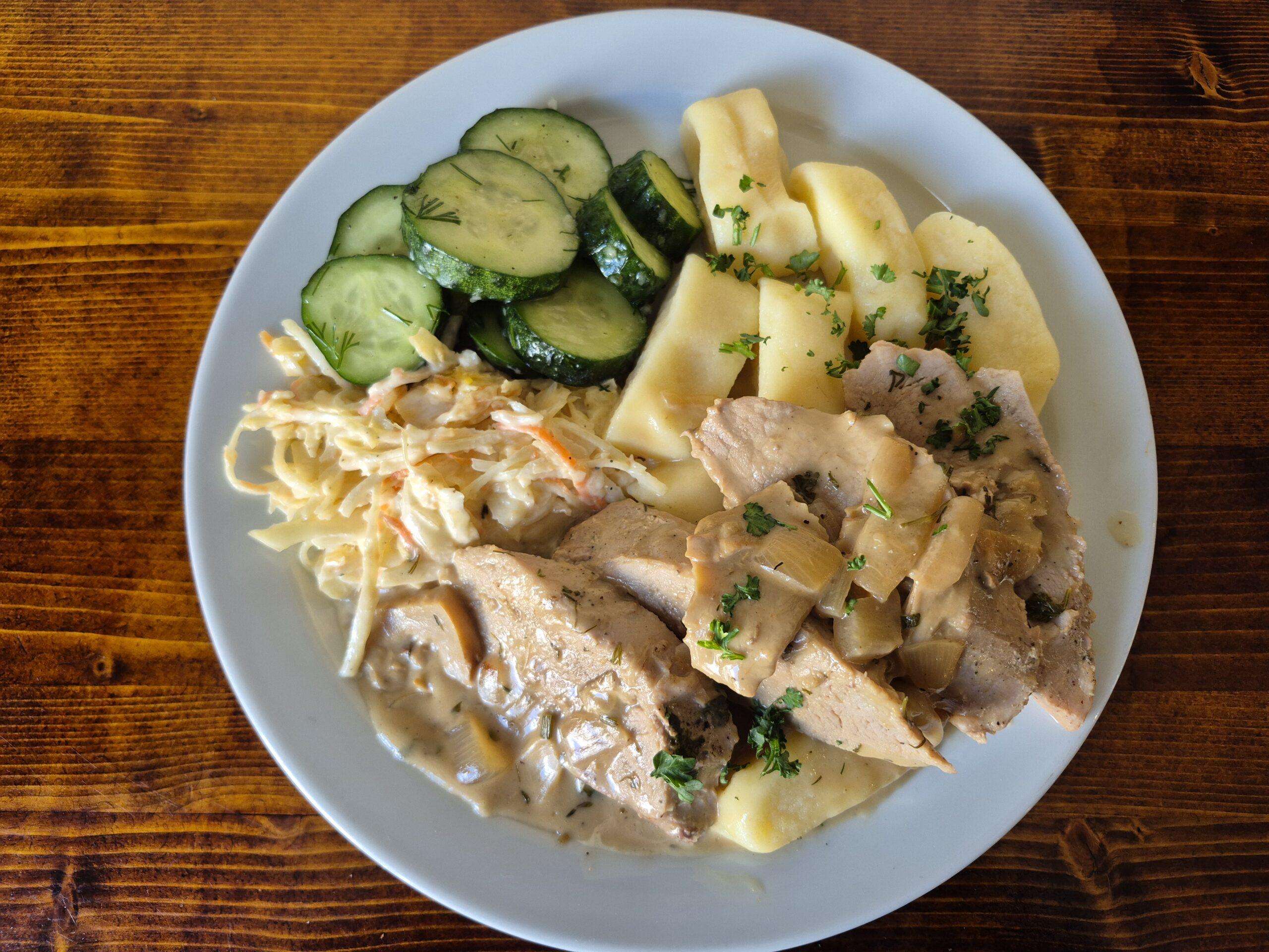 Pork Tenderloin with Mushroom Sauce(GL-W,M,S)