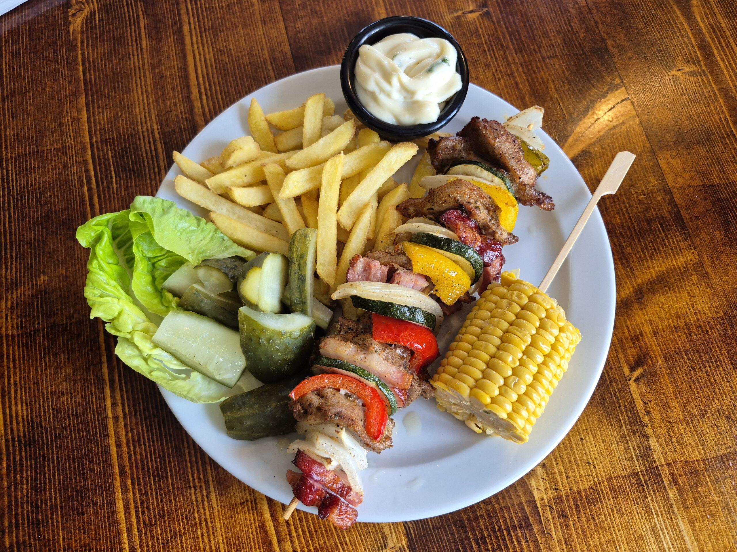 Pork Skewer with Vegetables (MU,S,GL-W,)