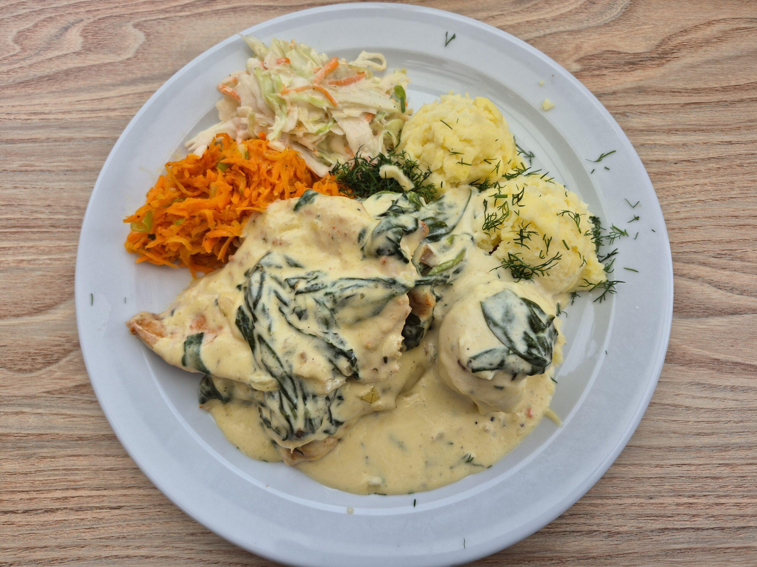 Chicken with Spinach and Creamy Sauce (GL-W,M,S)