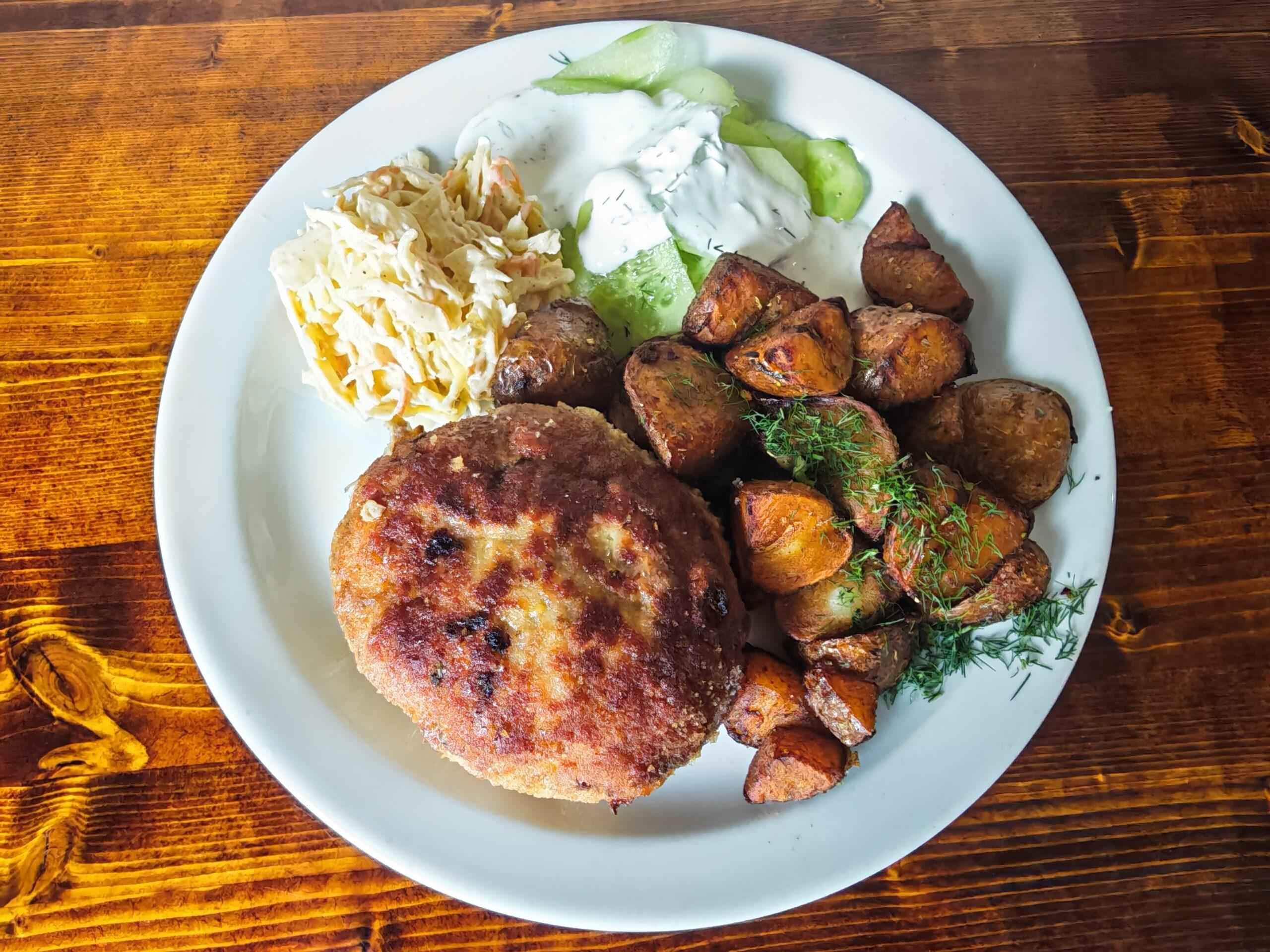 Pork Rissole with Mushroom & Cheese