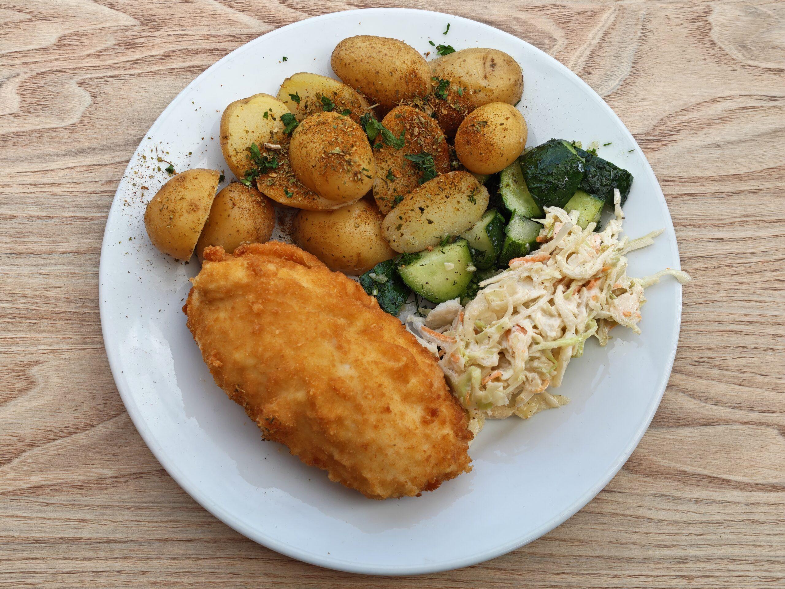Chicken Devolay with Cheese & Mushroom (EG, GL-W, M, S)